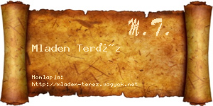 Mladen Teréz névjegykártya